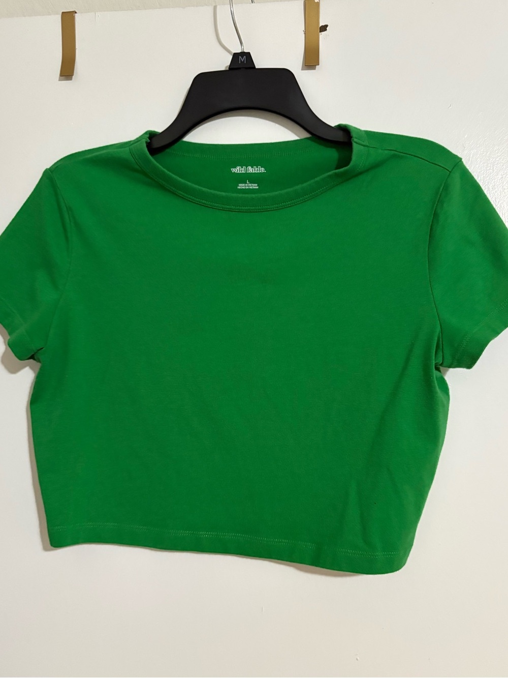 *selling both together* Wild Fable Green & black Cropped Crewneck Tee